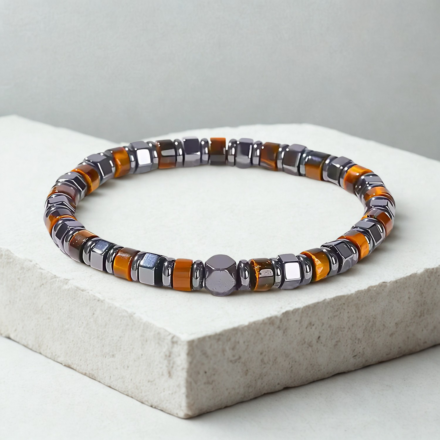 Tiger Eye & Hematite Spacers Bracelet