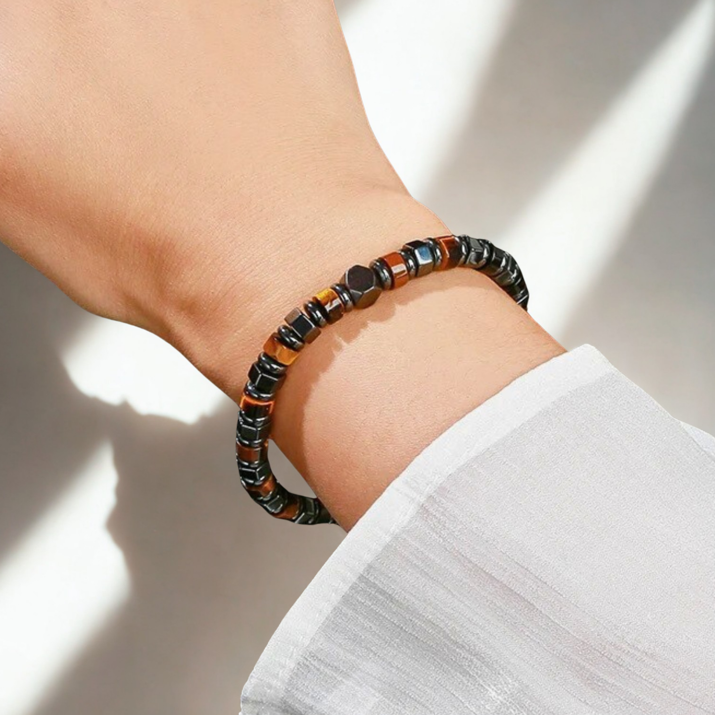 Tiger Eye & Hematite Spacers Bracelet