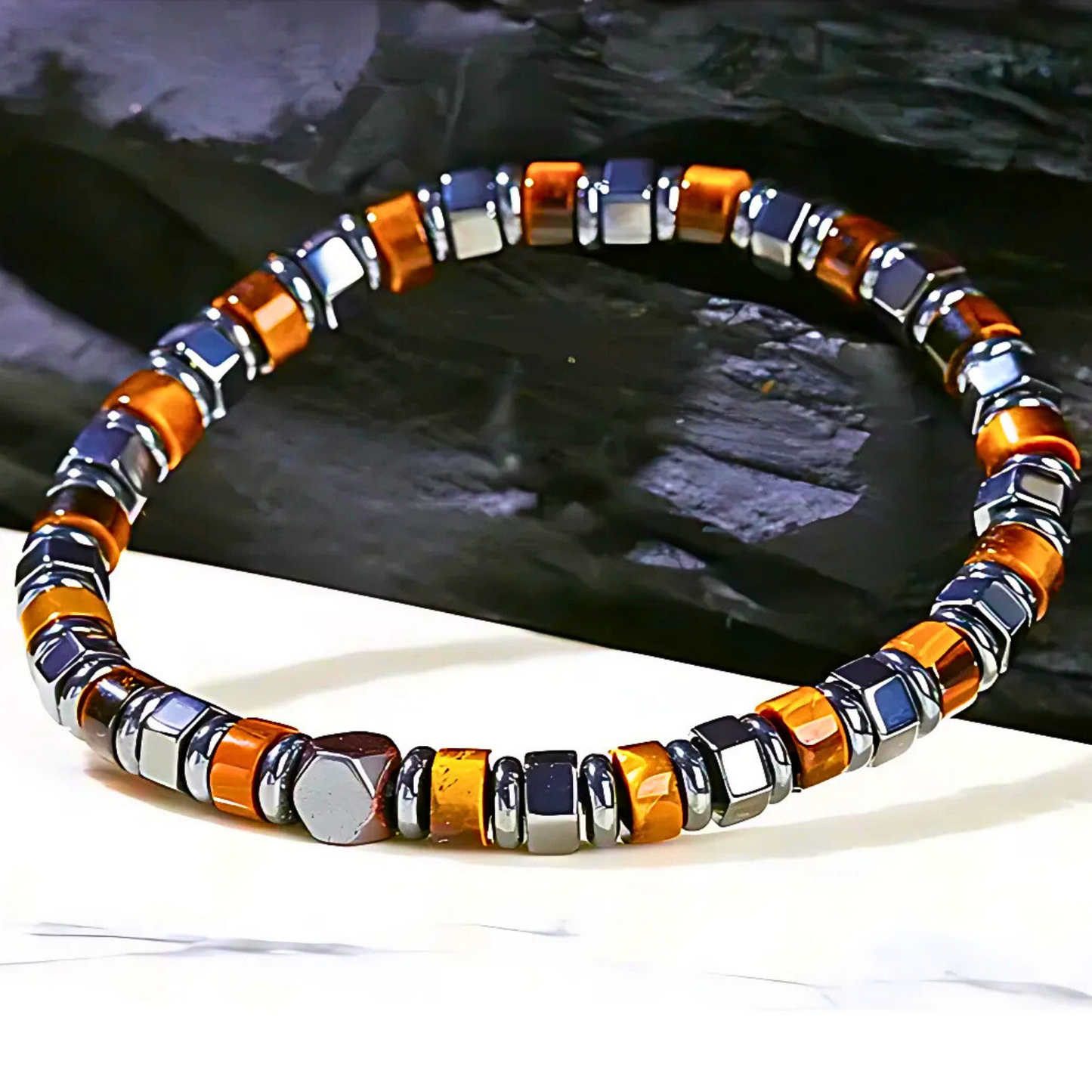 Tiger Eye & Hematite Spacers Bracelet