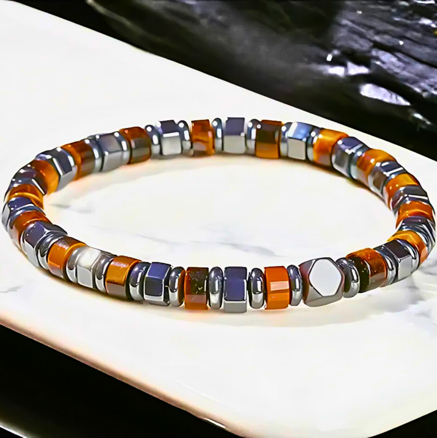 Tiger Eye & Hematite Spacers Bracelet