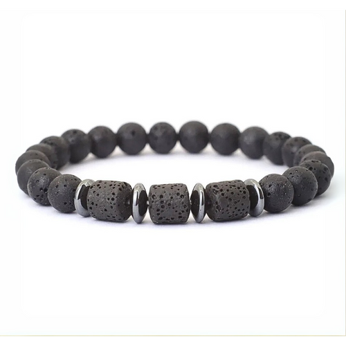Lava & Hematite Bracelet