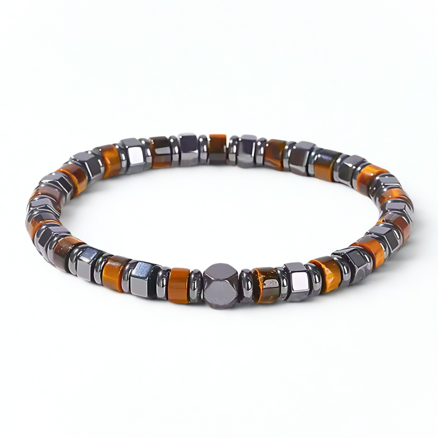 Tiger Eye & Hematite Spacers Bracelet