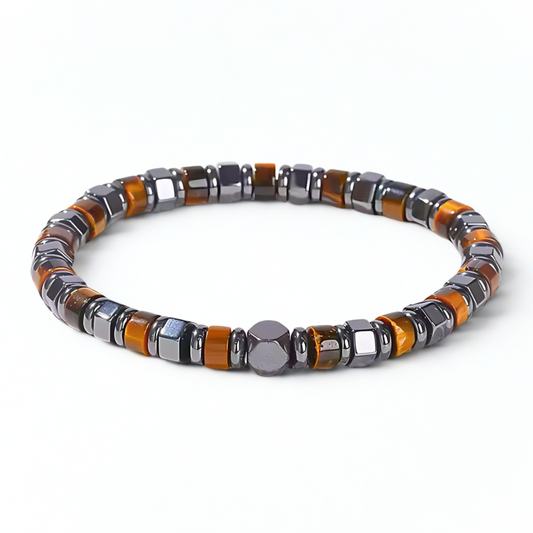 Tiger Eye & Hematite Spacers Bracelet