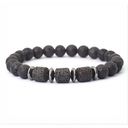 Lava & Hematite Bracelet